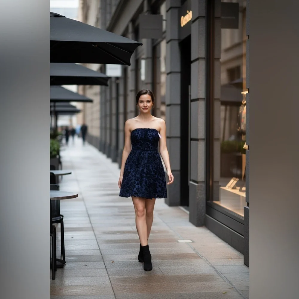 City Studio Black Junior Party Dress - New bleue Navy size 3